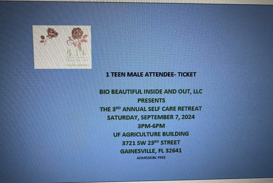 1 teen boy 12-17-ticket -Free