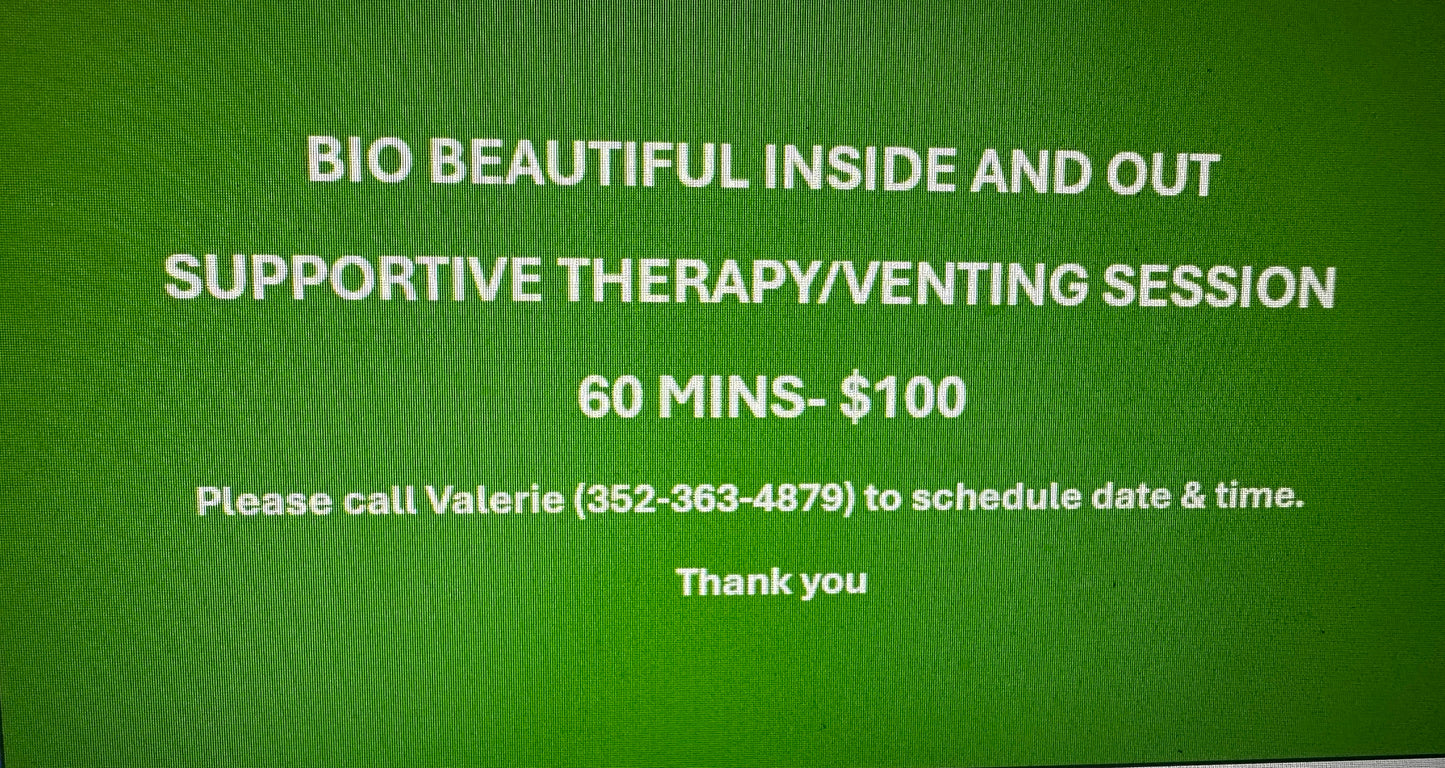 60 minute SUPPORTIVE THERAPY/venting session