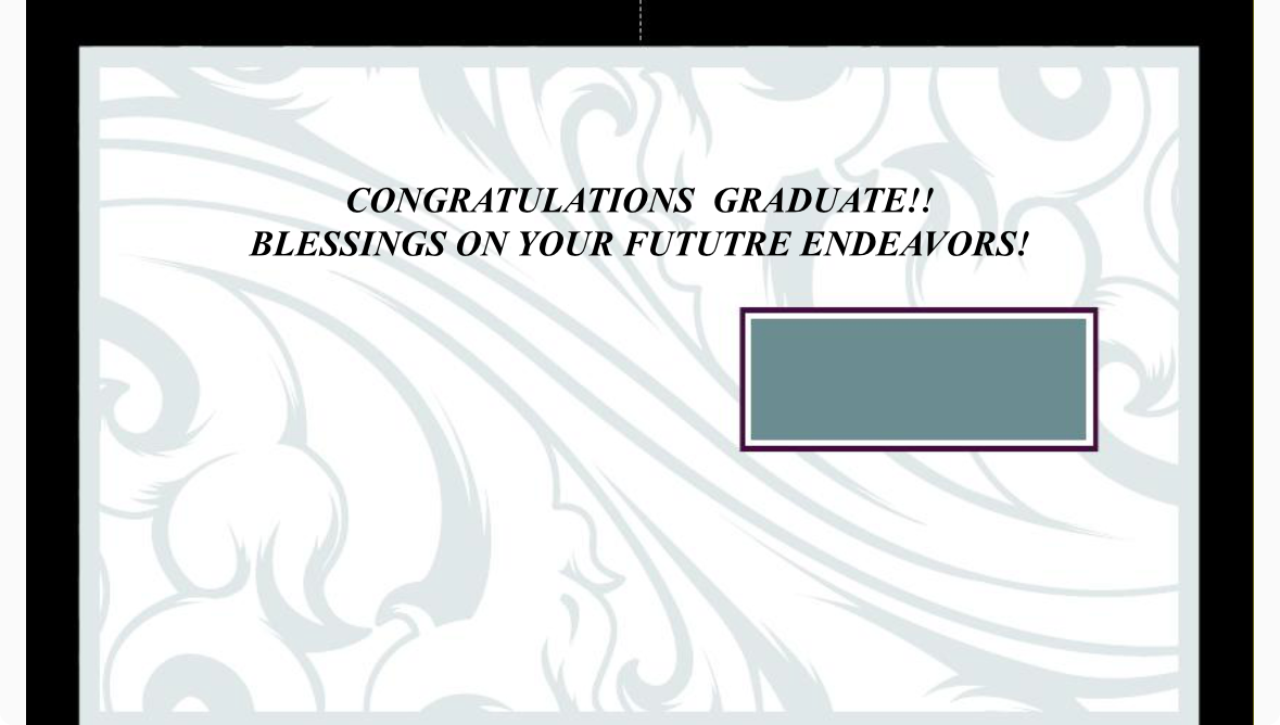 1 BIO Graduation card